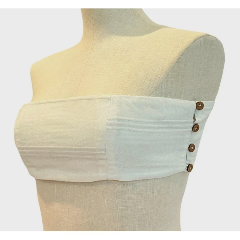 Free People Yara Tube Top Bandeau Large Strapless Boho Beachy Cottage Coastal